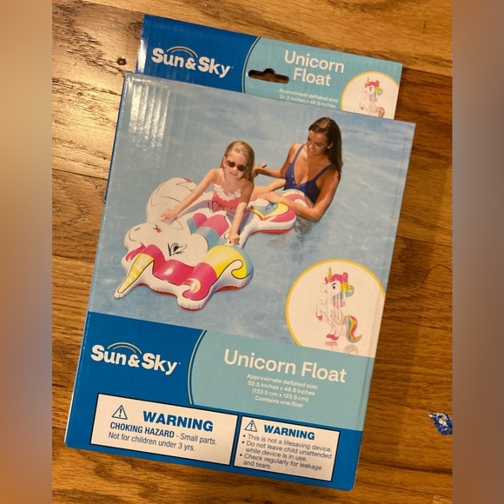 Sun & Sky 4ft Unicorn Inflatable Pool Float  - NIB